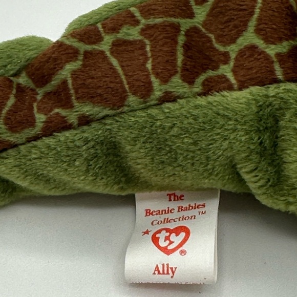 TY Beanie Baby Ally Alligator Toy Plush P.V.C. Pellets 1993 Vintage Kids NWT - Picture 6 of 9